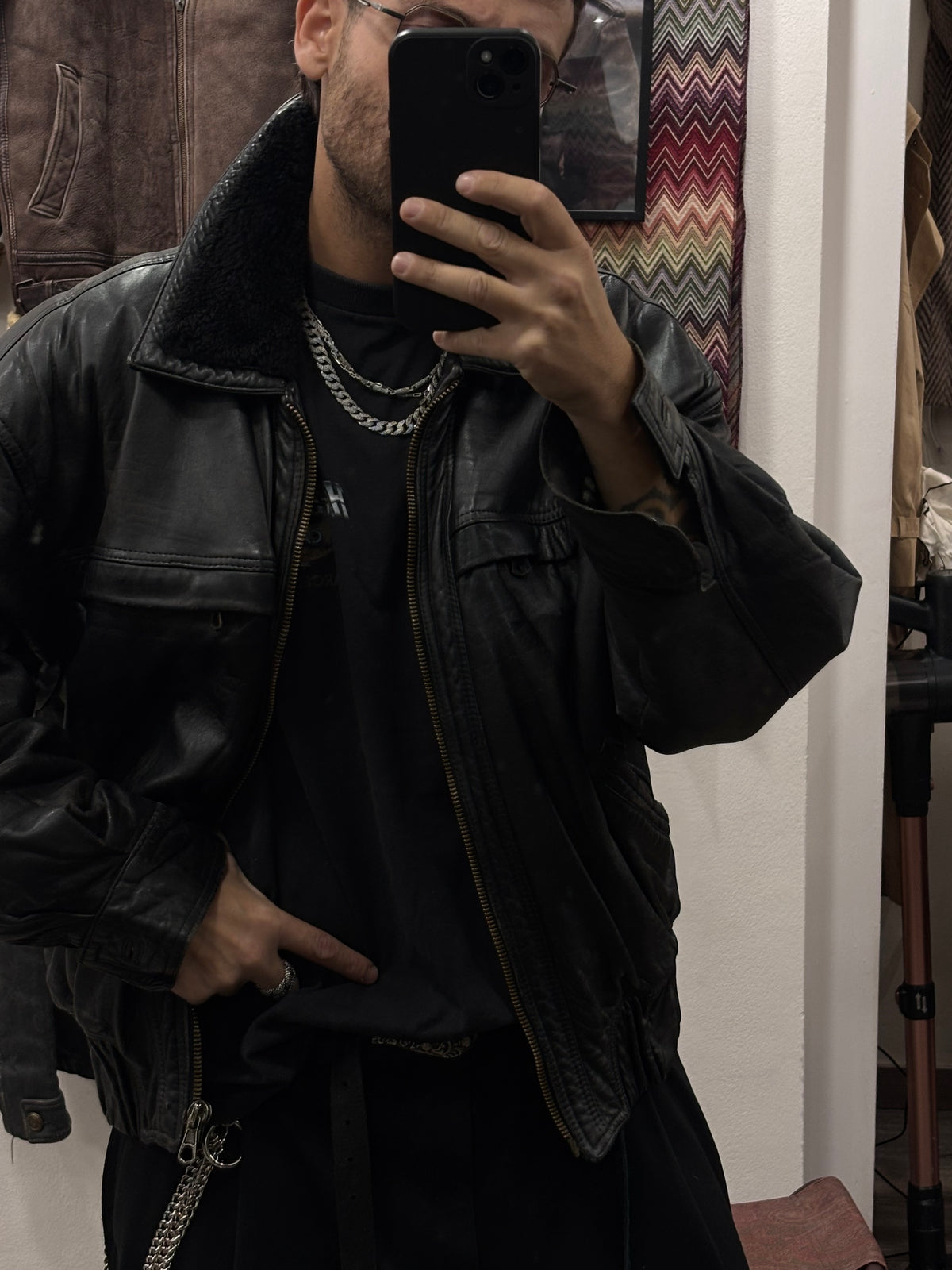 Leather jacket Tg.48/50