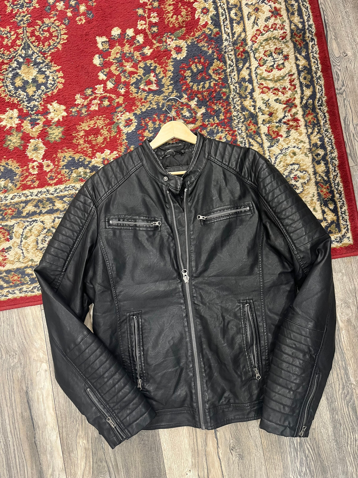 Biker pelle nero tg.46/48 AV30