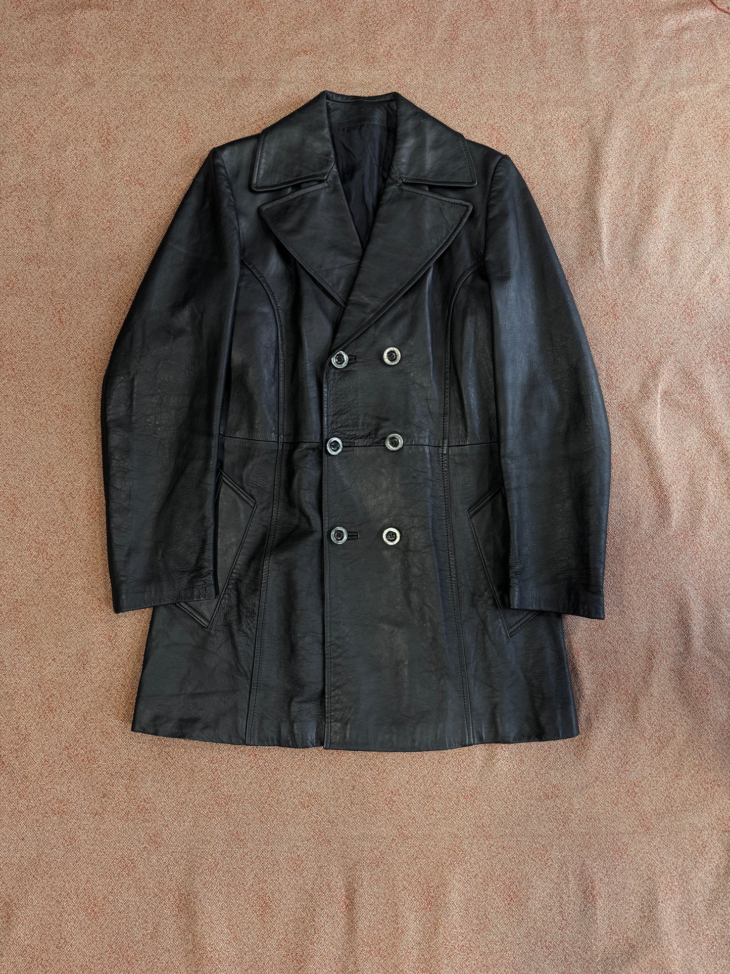 Leather Coat Tg. 44/46 cod21