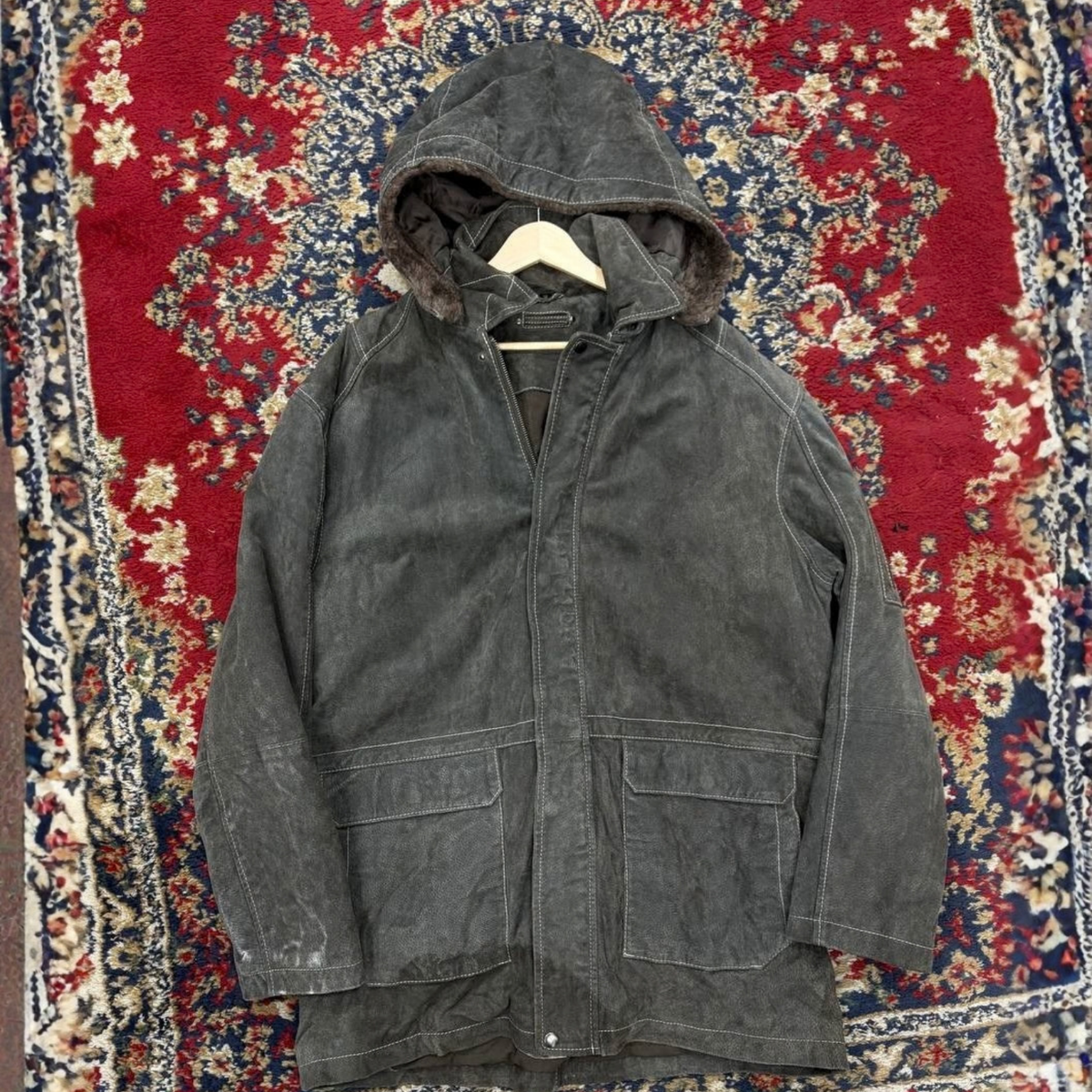 Leather Jacket in camoscio tg. 50/52 cod. AV13