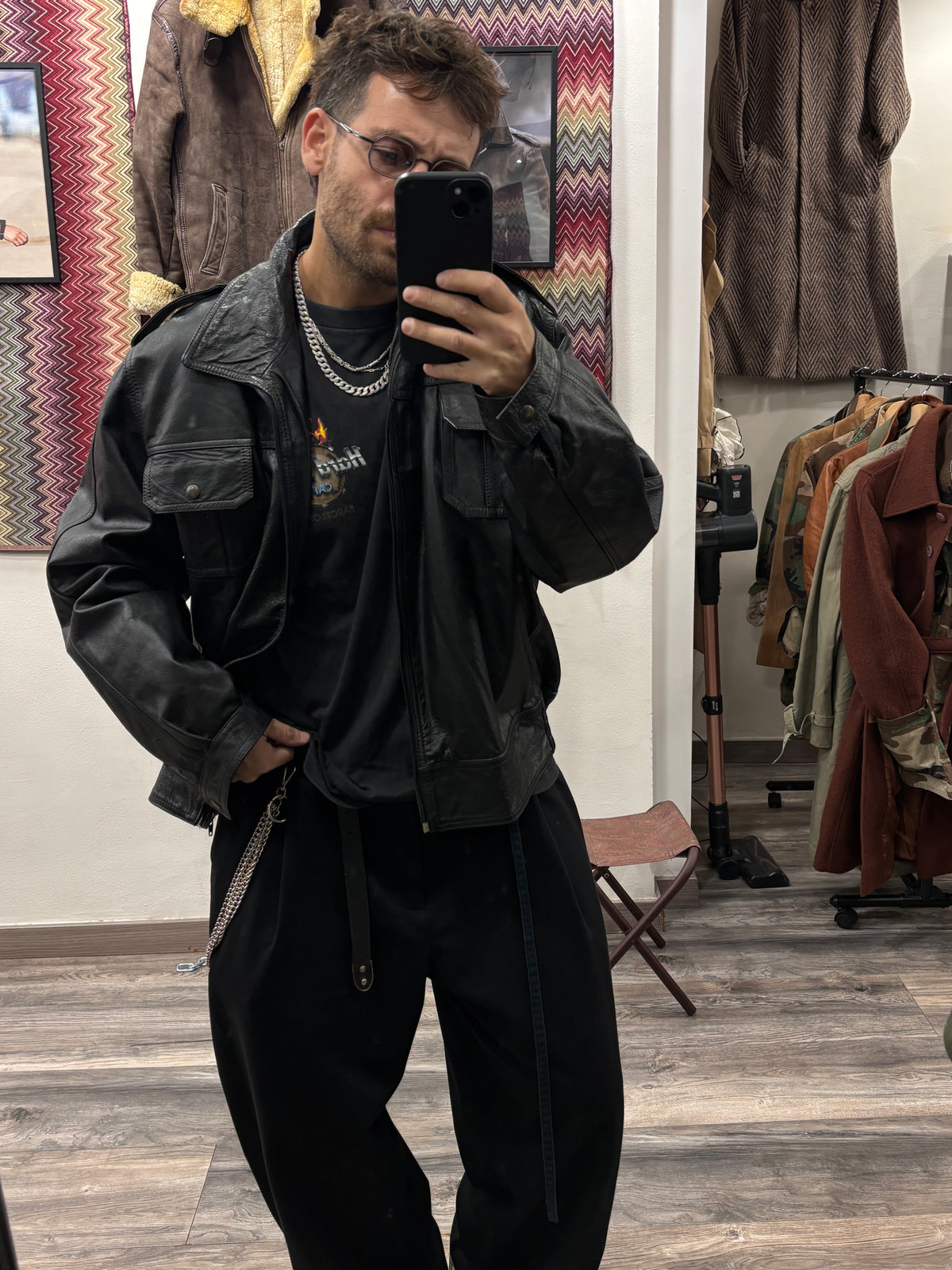 Leather bomber Tg.50/52 AV70
