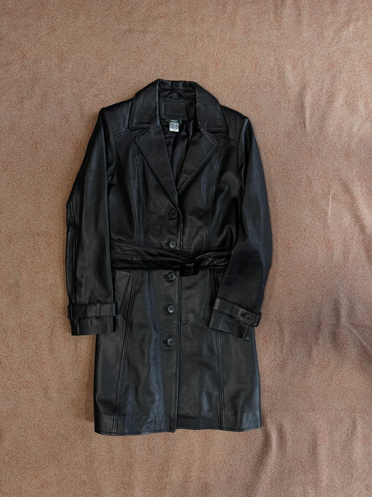Leather Coat Tg. 42/44 cod23